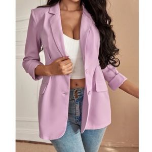 Luxe lapel collar single breasted blazer